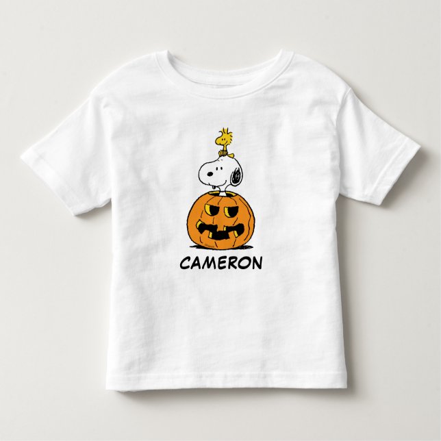 Camiseta De Bebé Cacahuetes | Calabaza emergente Snoopy & Woodstock (Anverso)