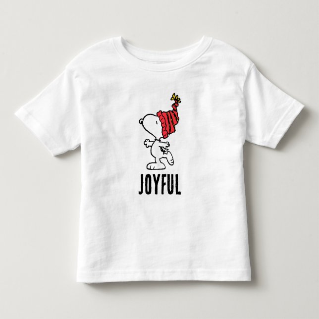 Camiseta De Bebé Cacahuetes | Capa de Beanie de Invierno Snoopy (Anverso)