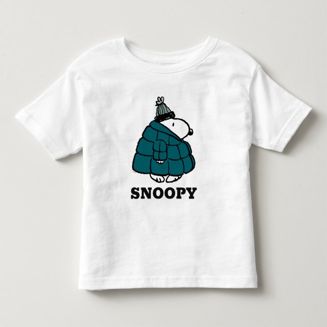 Camiseta De Bebé Cacahuetes | Chaqueta Snoopy Winter Puffer (Anverso)