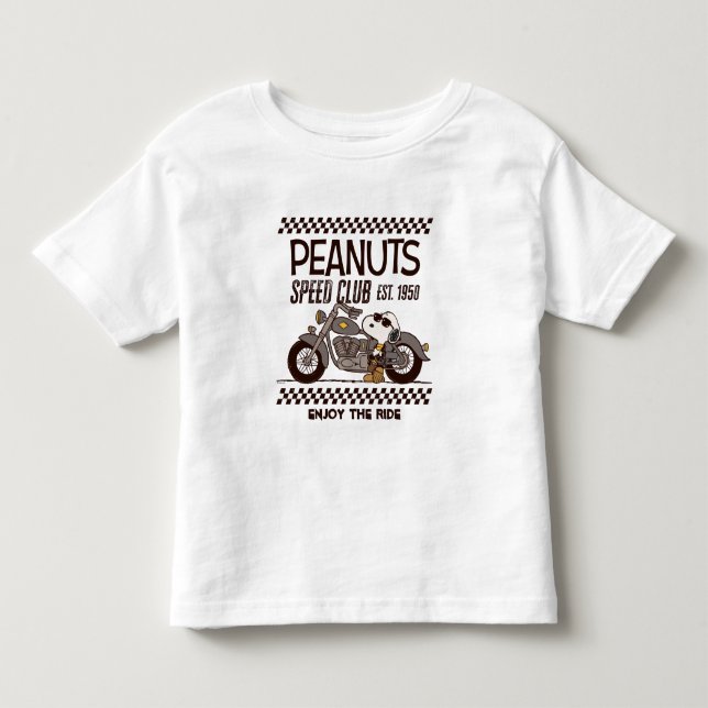 Camiseta De Bebé Cacahuetes | Club de velocidad Snoopy (Anverso)