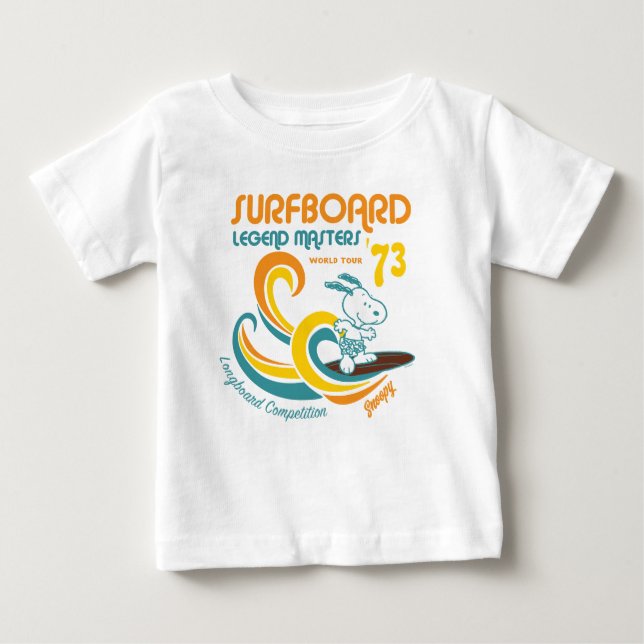 Camiseta De Bebé Cacahuetes | Concurso Snoopy Surfboard Longboard (Anverso)