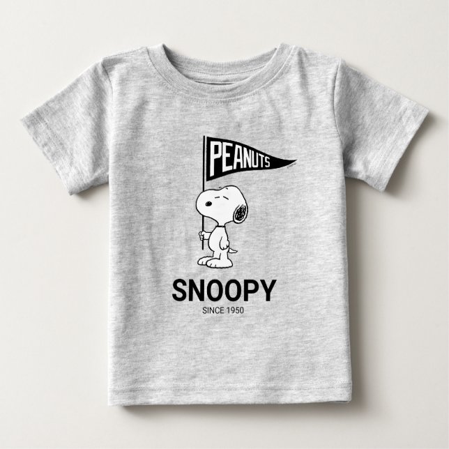 Camiseta De Bebé Cacahuetes | Departamento Atlético Snoopy (Anverso)