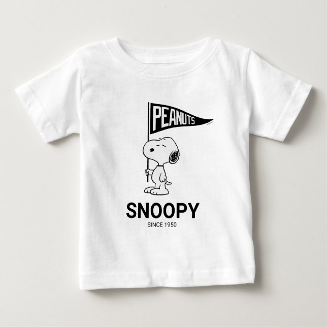 Camiseta De Bebé Cacahuetes | Departamento Atlético Snoopy (Anverso)