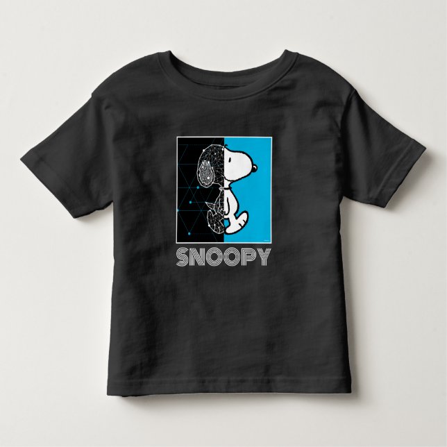 Camiseta De Bebé Cacahuetes | Diseño geométrico de Snoopy (Anverso)