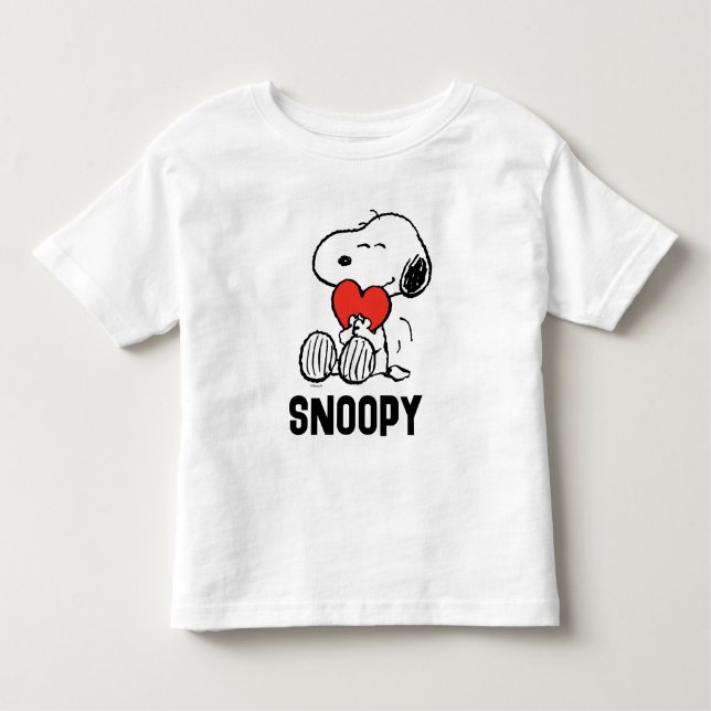 Camiseta De Bebé Cacahuetes | EL DÍA DE SAN VALENTÍN | Snoopy Heart (Anverso)
