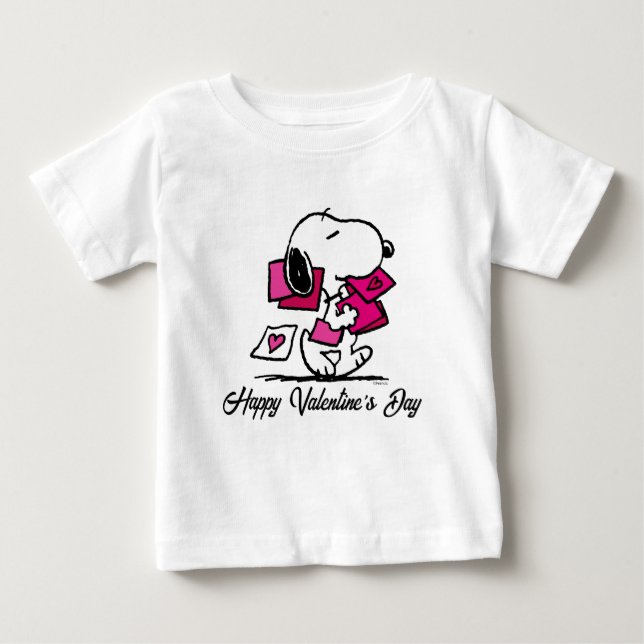 Camiseta De Bebé Cacahuetes | EL DÍA DE SAN VALENTÍN | Snoopy With  (Anverso)