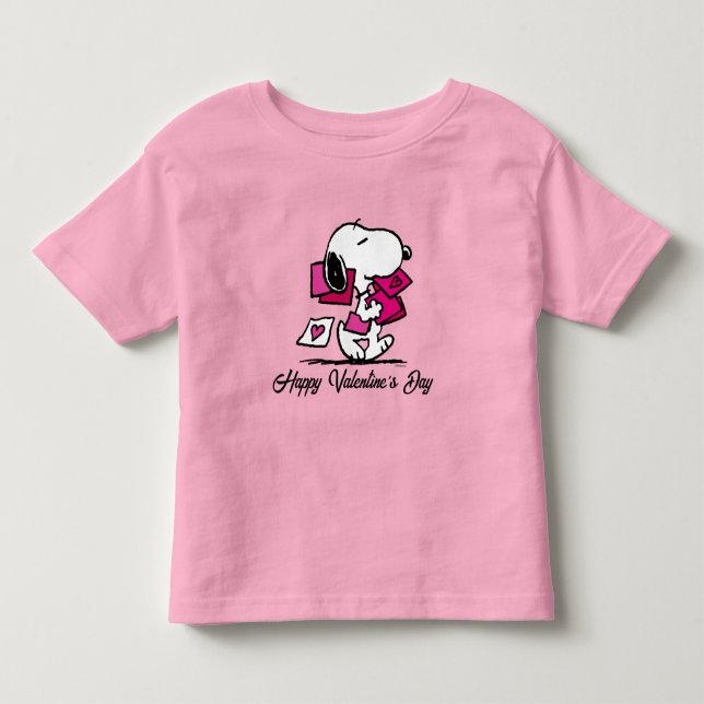 Camiseta De Bebé Cacahuetes | EL DÍA DE SAN VALENTÍN | Snoopy With  (Anverso)