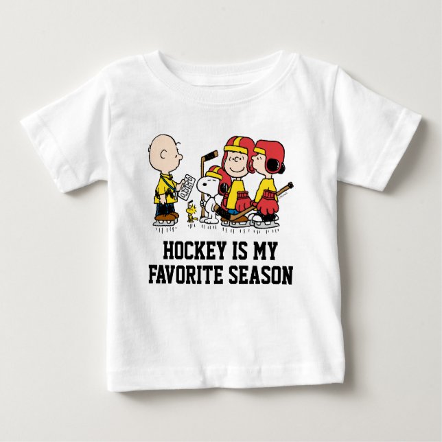 Camiseta De Bebé Cacahuetes | Entrenador de hockey Charlie Brown (Anverso)