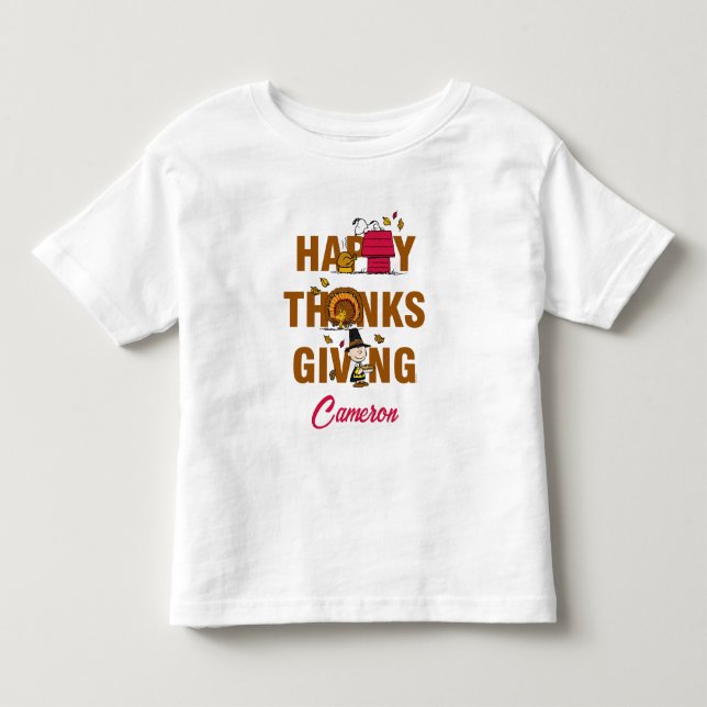 Camiseta De Bebé Cacahuetes | Feliz Día de Acción de Gracias (Anverso)