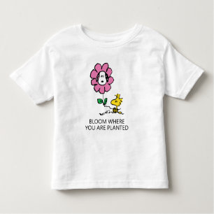 Camiseta De Bebé Cacahuetes   Flor Snoopy & Woodstock