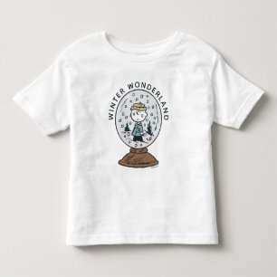 Camiseta De Bebé Cacahuetes   Globe de nieve Charlie Brown