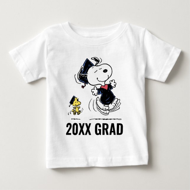 Camiseta De Bebé Cacahuetes | Graduación Snoopy & Woodstock (Anverso)