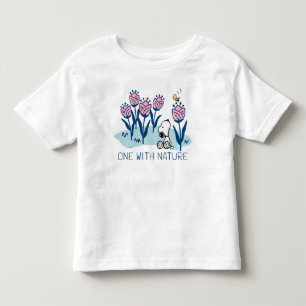 Camiseta De Bebé Cacahuetes   Jardín de flores Snoopy & Woodstock