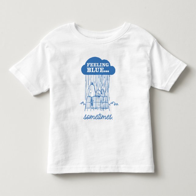 Camiseta De Bebé Cacahuetes | La Sensación De Azul Snoopy También E (Anverso)