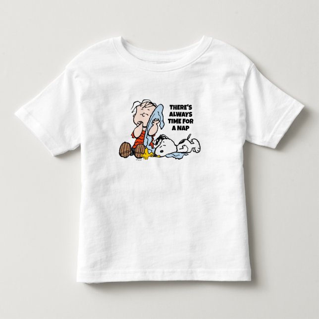Camiseta De Bebé Cacahuetes | Linus, Snoopy y Woodstock (Anverso)