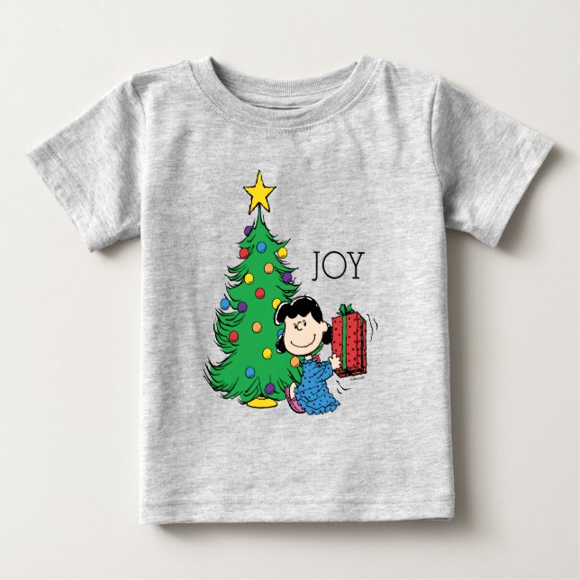 Camiseta De Bebé Cacahuetes | Lucy Christmas Tree (Anverso)