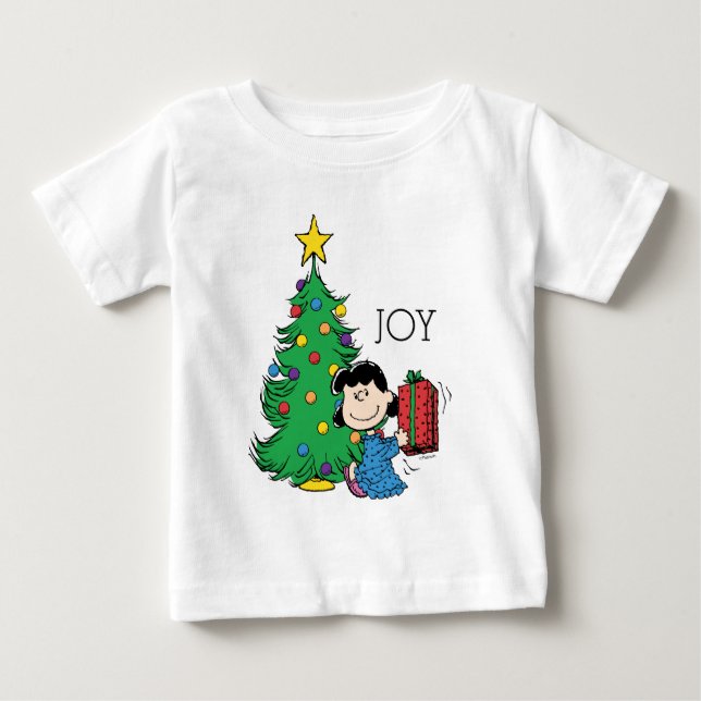 Camiseta De Bebé Cacahuetes | Lucy Christmas Tree (Anverso)