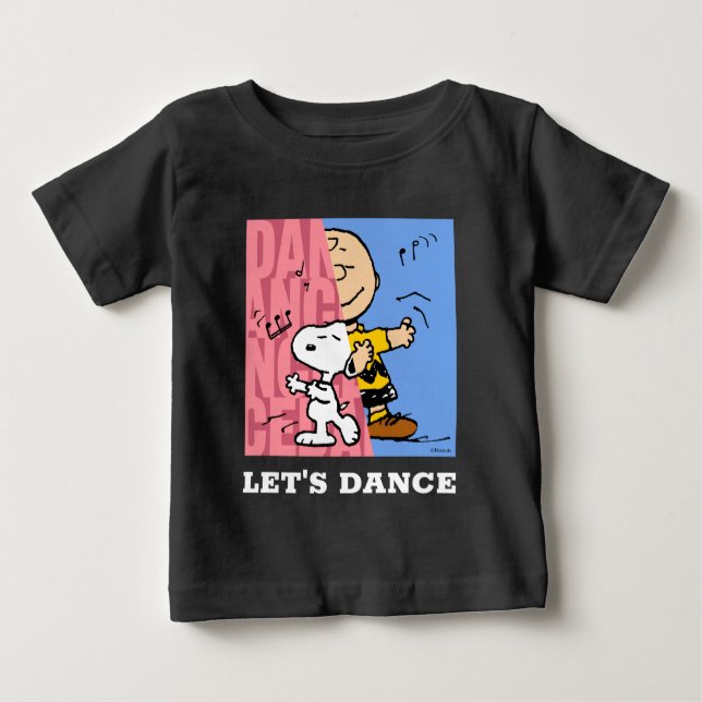 Camiseta De Bebé Cacahuetes | Media danza Snoopy y Charlie Brown (Anverso)