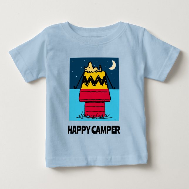 Camiseta De Bebé Cacahuetes | Media y media camping Woodstock (Anverso)