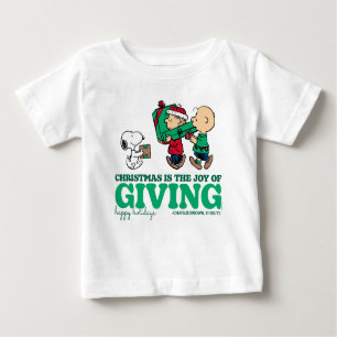 Camiseta De Bebé Cacahuetes Navidades es la alegría de dar