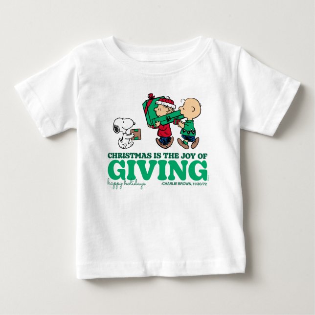 Camiseta De Bebé Cacahuetes | Navidades es la alegría de dar (Anverso)