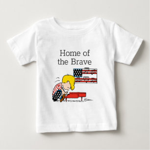Camiseta De Bebé Cacahuetes   Patriótico Schroeder y su piano