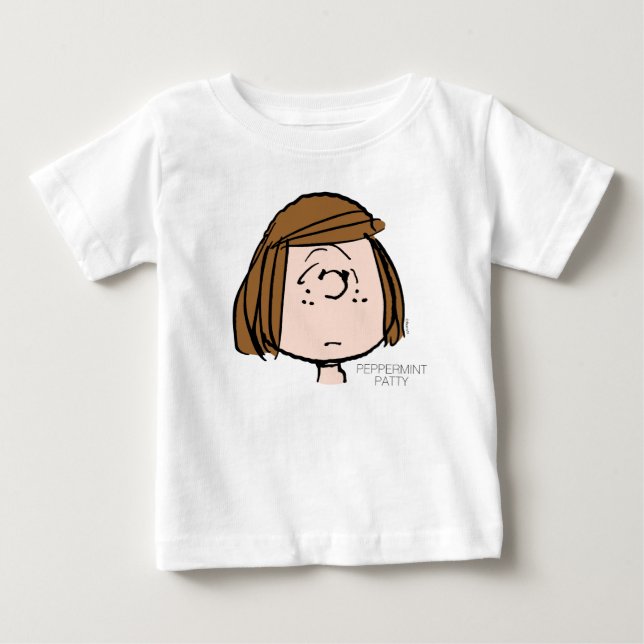Camiseta De Bebé Cacahuetes | Patty Peppermint Face confusa (Anverso)