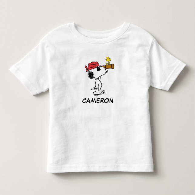 Camiseta De Bebé Cacahuetes | Pirate Snoopy y Woodstock (Anverso)