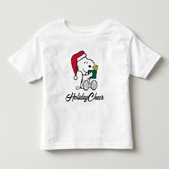 Camiseta De Bebé Cacahuetes | Regalo Snoopy Santa & Woodstock (Anverso)