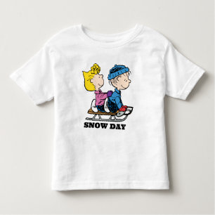 Camiseta De Bebé Cacahuetes   Sally & Linus Sled Riding