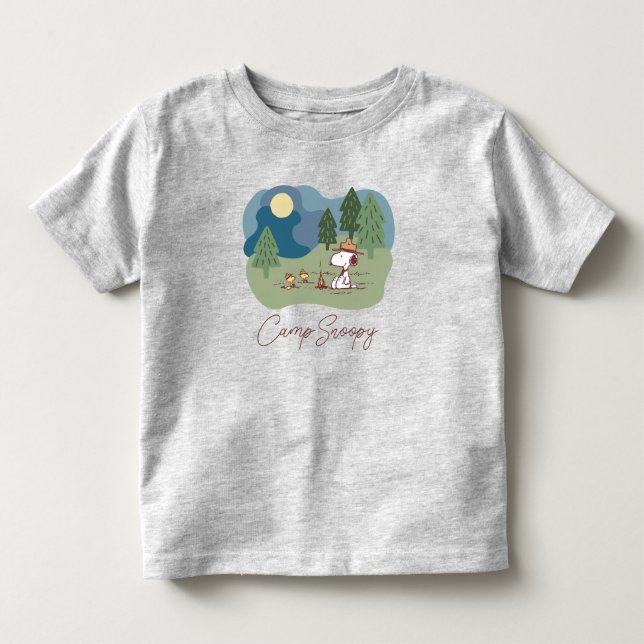 Camiseta De Bebé Cacahuetes | Sitio del campamento de Snoopy y Wood (Anverso)