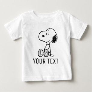 Camiseta De Bebé CACAHUETES   Snoopy en Cómics Blancos y Negros