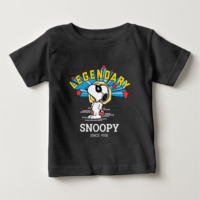 Camiseta De Bebé Cacahuetes | Snoopy es legendario (Anverso)