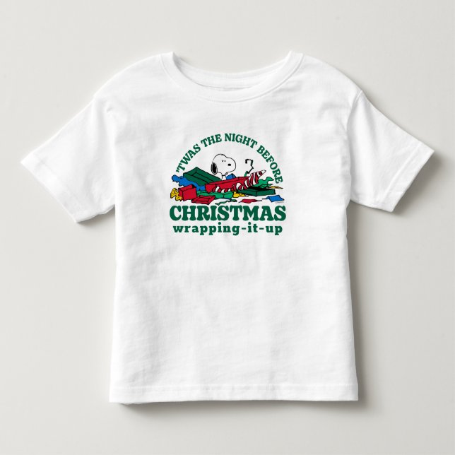 Camiseta De Bebé Cacahuetes | Snoopy "Esta fue la noche antes de lo (Anverso)