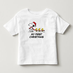 Camiseta De Bebé Cacahuetes   Snoopy & Friends Winter Scarf