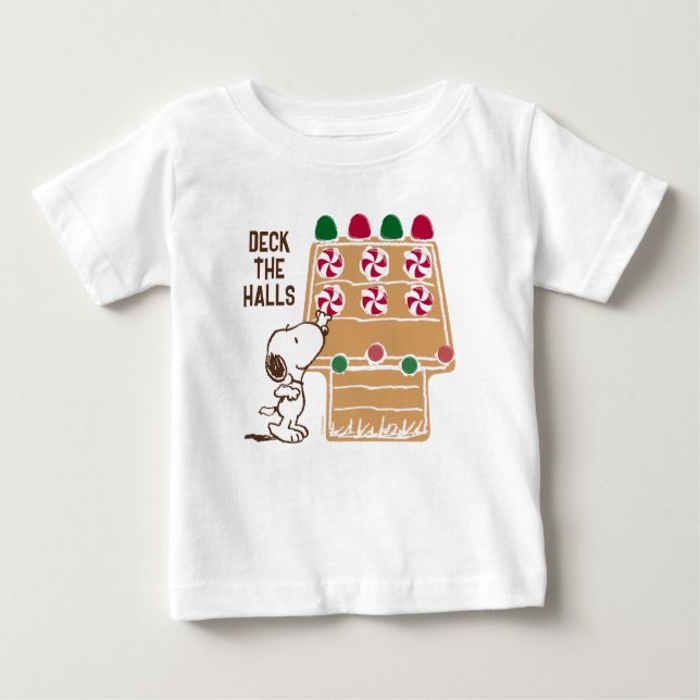Camiseta De Bebé Cacahuetes | Snoopy Gingerbread House (Anverso)