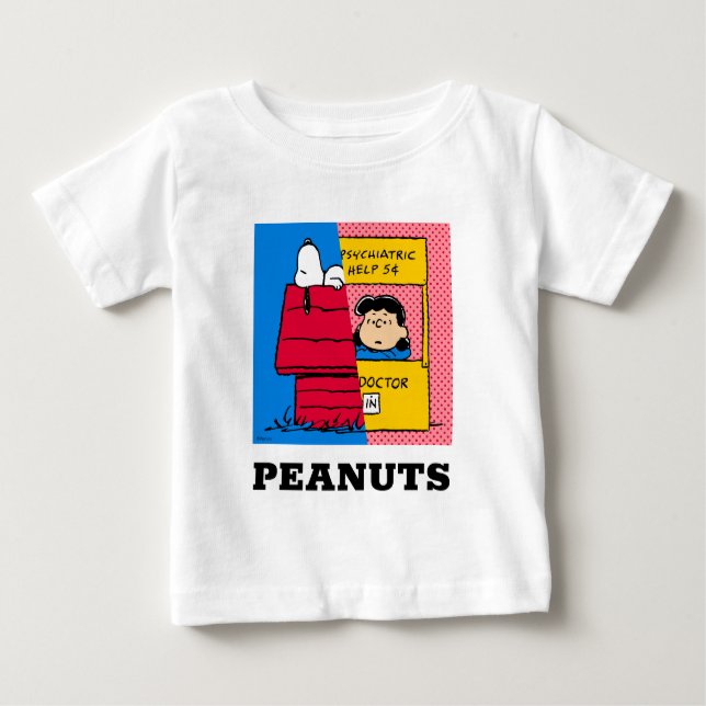 Camiseta De Bebé Cacahuetes | Snoopy & Lucy Half & Half (Anverso)
