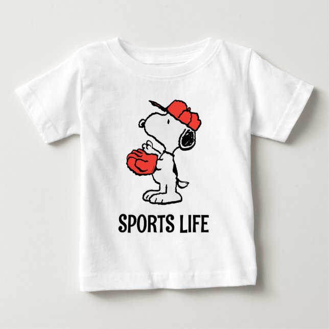 Camiseta De Bebé Cacahuetes | Snoopy Making the Catch (Anverso)