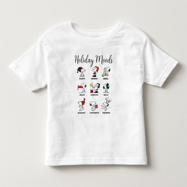 Camiseta De Bebé Cacahuetes | Snoopy Navidades Holiday Moods (Anverso)