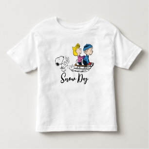 Camiseta De Bebé Cacahuetes   Snoopy, Sally & Linus Sled Riding
