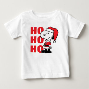 Camiseta De Bebé Cacahuetes   Snoopy Santa Claus