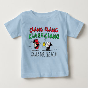 Camiseta De Bebé Cacahuetes   Snoopy Santa Claus y Lucy