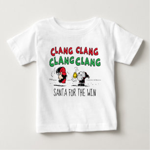 Camiseta De Bebé Cacahuetes   Snoopy Santa Claus y Lucy
