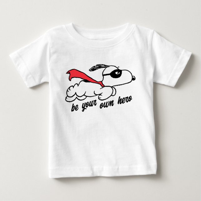 Camiseta De Bebé Cacahuetes | Snoopy Super Hero (Anverso)