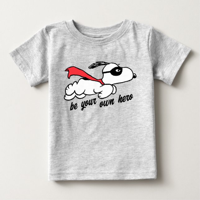 Camiseta De Bebé Cacahuetes | Snoopy Super Hero (Anverso)