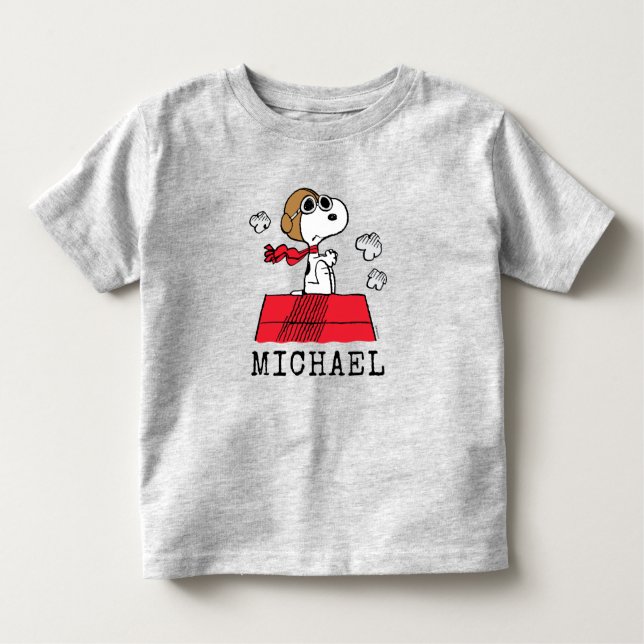 Camiseta De Bebé Cacahuetes | Snoopy the Flying Ace (Anverso)