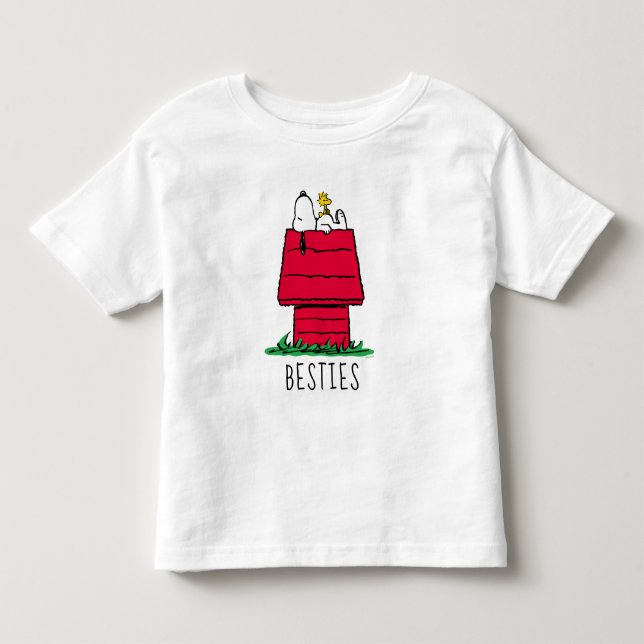 Camiseta De Bebé Cacahuetes | Snoopy & Woodstock Doghouse (Anverso)
