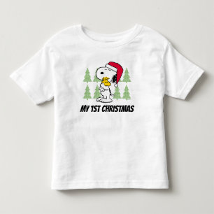 Camiseta De Bebé Cacahuetes   Snoopy & Woodstock Santa Claus Hug