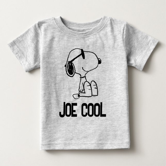 Camiseta De Bebé Cacahuetes | Sonrisa de gafas de sol Snoopy (Anverso)