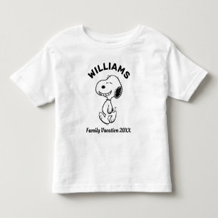 Camiseta De Bebé Cacahuetes   Vacaciones familiares de Snoopy